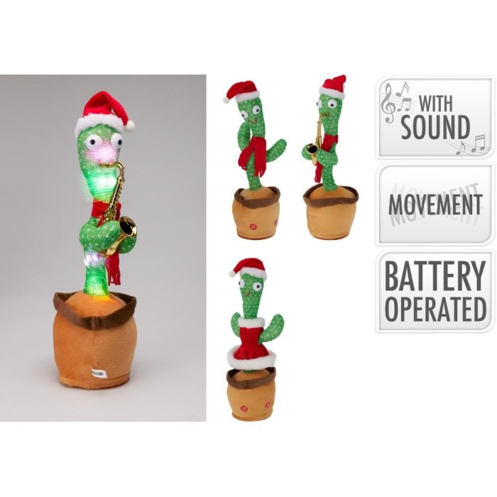 CACTUS PELUCHE MUSICALE 32CM3A